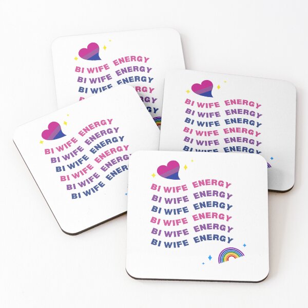 Item preview, Bi wife energy. Girl power, bisexual flag colors designed and sold by T-Look.