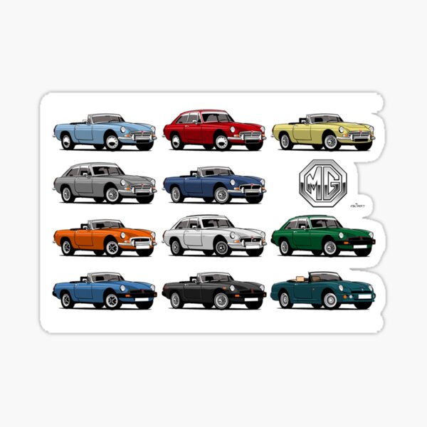 Mgb Mgc And Rv8 Evolution Sticker For Sale By Fehnelxybus Redbubble