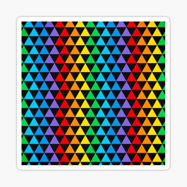 Rainbow Triangles Sticker For Sale By Katisdesign Redbubble 9015