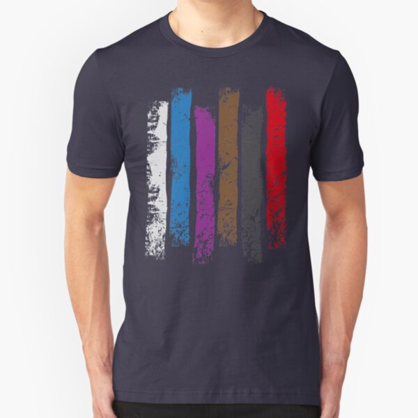 BJJ Belt Rank Vertical Stripes Shirt for Jiu Jitsu Slim Fit T-Shirt