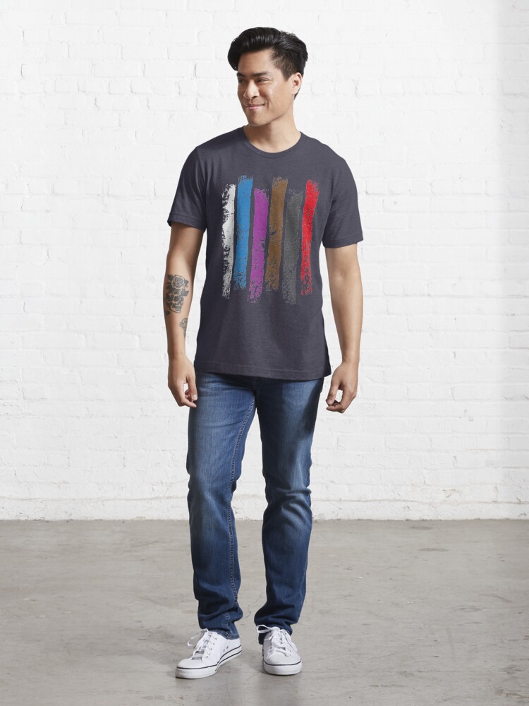 Alternate view of BJJ Belt Rank Vertical Stripes Shirt for Jiu Jitsu Essential T-Shirt
