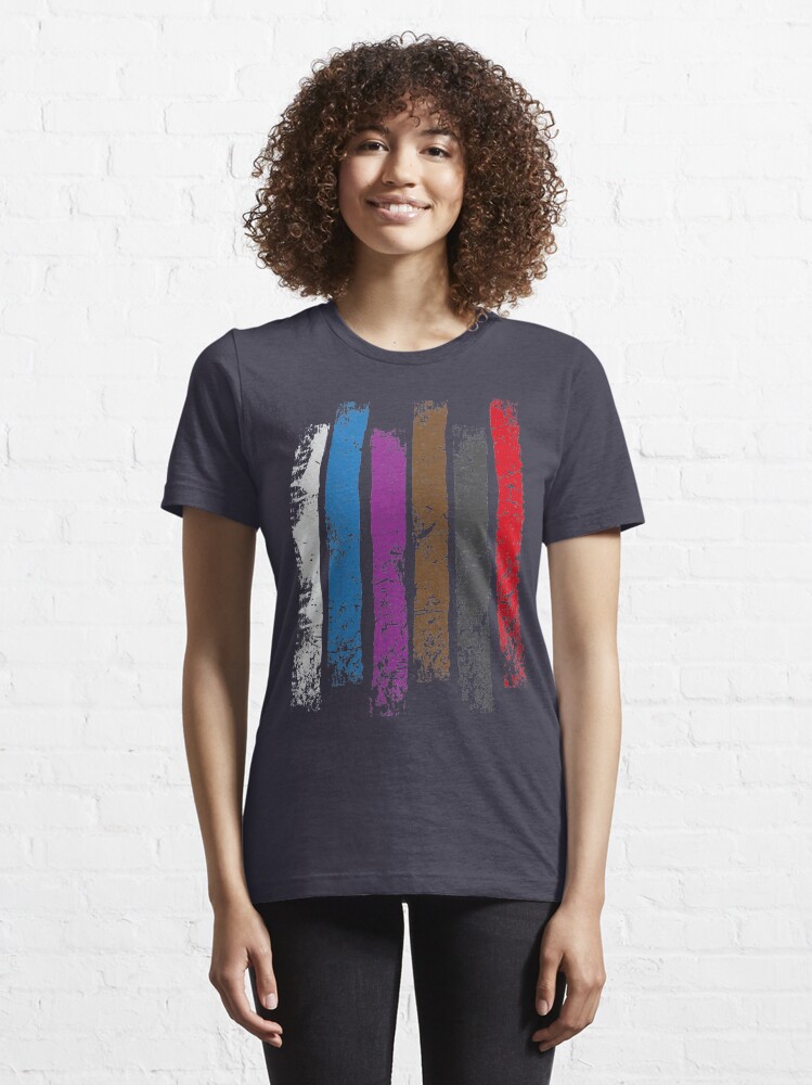 Alternate view of BJJ Belt Rank Vertical Stripes Shirt for Jiu Jitsu Essential T-Shirt
