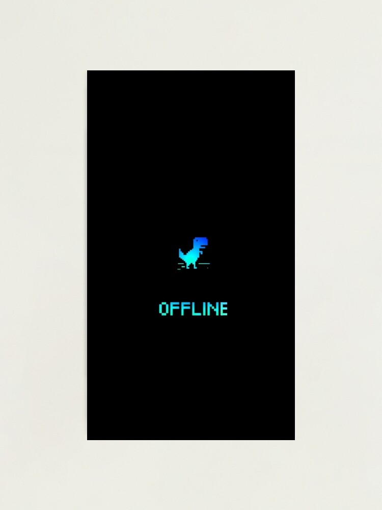 Offline Dino - Google Trex Runner Photographic Print for Sale by Solo Geek  ‎