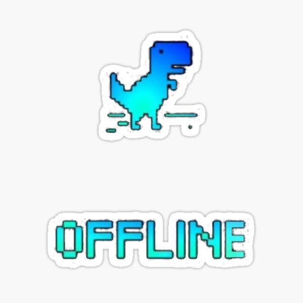 no internet dinosaur game Sticker for Sale by SWGAVA