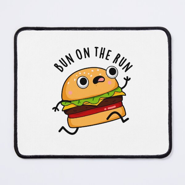 Item preview, Bun On The Run Funny Burger Puns designed and sold by punnybone.