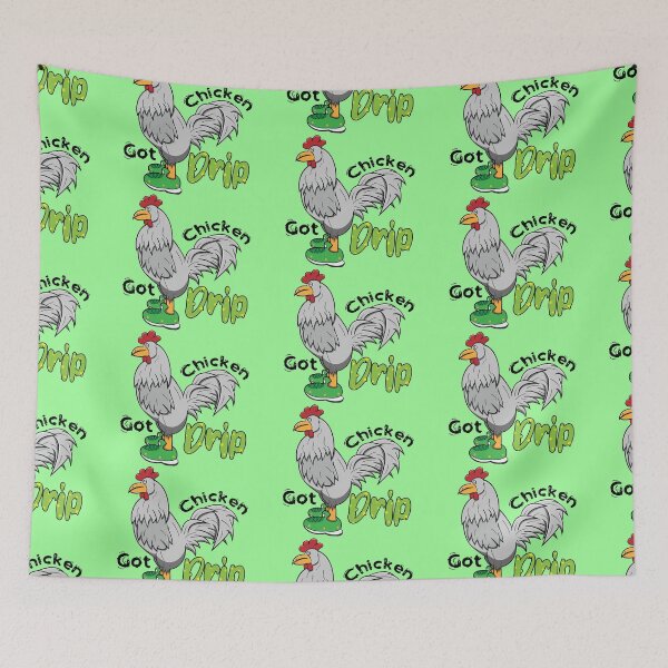 Item preview, White Chicken With Green Shoes Chicken Got Drip designed and sold by ETVdesign.