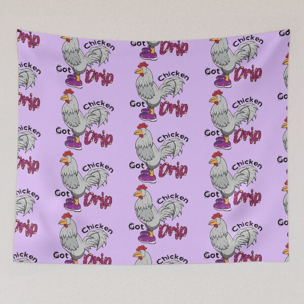 Item preview, White Chicken With Purple Shoes Chicken Got Drip designed and sold by ETVdesign.