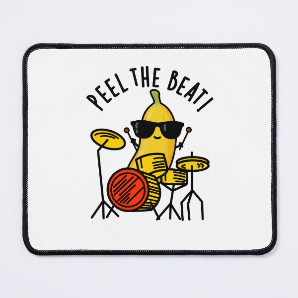 Item preview, Peel The Beat Funny Banana Drummer Puns  designed and sold by punnybone.