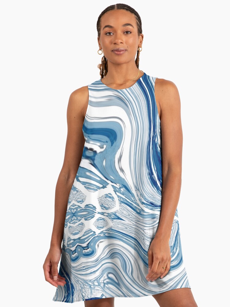 nautical cocktail dress Nautical Halter Resort Dress – Swartley West main image 1