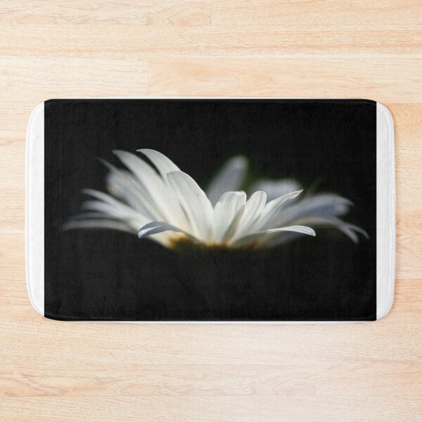 Item preview, White chamomile on black background designed and sold by olena2552.