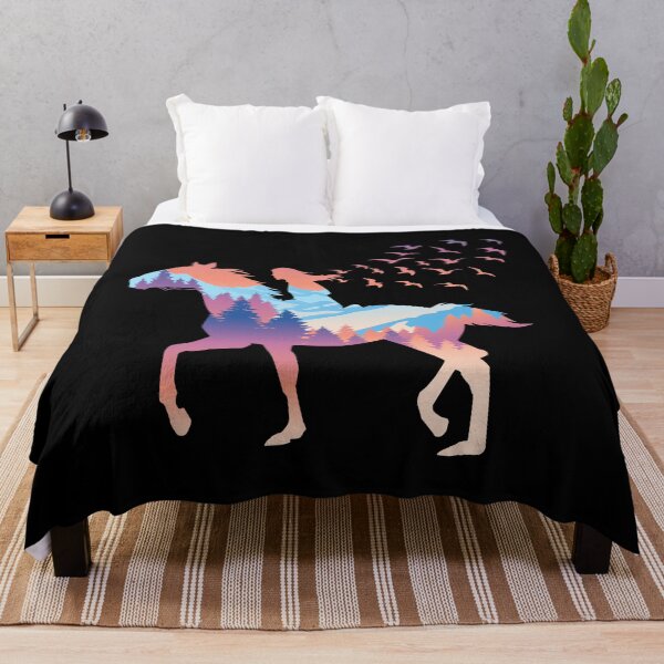 Item preview, Horse Art - Horse Girl Riding In The Forest designed and sold by KaylaStudio.