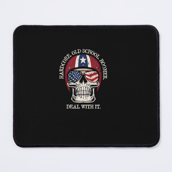 Item preview, Hardcore. Old School. Boomer. Deal with it. Patriotic Skull Premium designed and sold by Sarena84.
