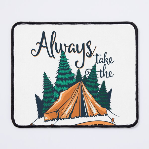 Artikelvorschau, Cute Camping Hiking Take The Scenic Route entworfen und verkauft von RoguePixel.