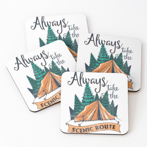 Item preview, Cute Camping Hiking Take The Scenic Route Vintage designed and sold by RoguePixel.
