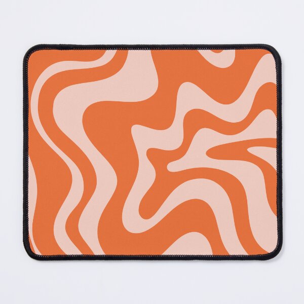 Aperçu de l'œuvre Motif abstrait de tourbillon liquide en orange et fard à joues pâle créée et vendue par kierkegaard.