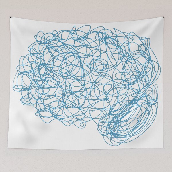 Item preview, Brain Scribble Doodle Psychology Psych Cerebrum designed and sold by hopecope.