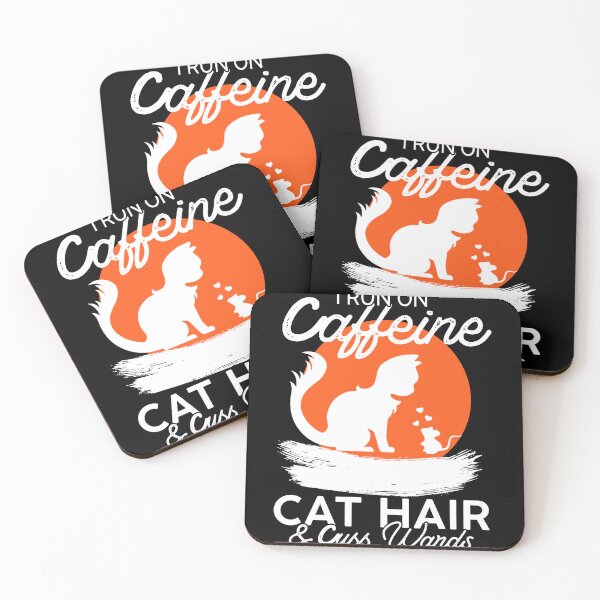 Item preview, I run on caffeine cat hair and cuss words designed and sold by RoguePixel.