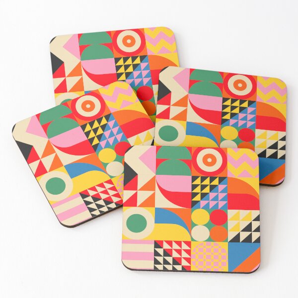 Item preview, Happy Colorful Geometric Tropical Jungle designed and sold by Jen Du.