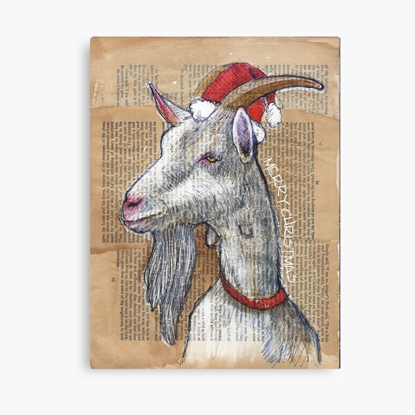 Christmas Goat Canvas Print