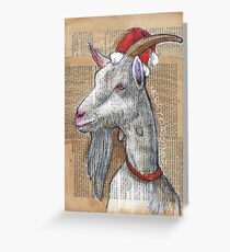 Christmas Goat Greeting Card