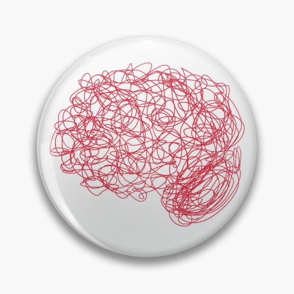 Item preview, Red Psychology Psych Doodle Brain Cerebrum Cortex Neuro Neuroscience Psychiatry Anatomy designed and sold by hopecope.