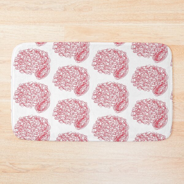 Item preview, Red Psychology Psych Doodle Brain Cerebrum Cortex Neuro Neuroscience Psychiatry Anatomy designed and sold by hopecope.