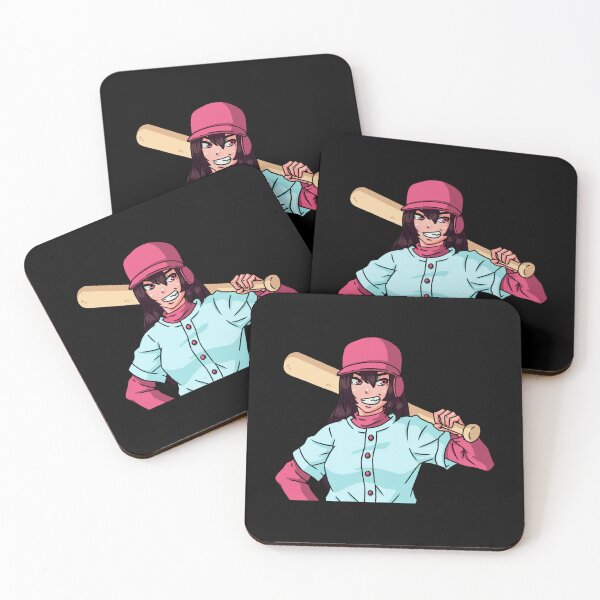 Item preview, Baseball Anime Girl Japanese Waifu Aesthetic Sticker designed and sold by gloria1os.