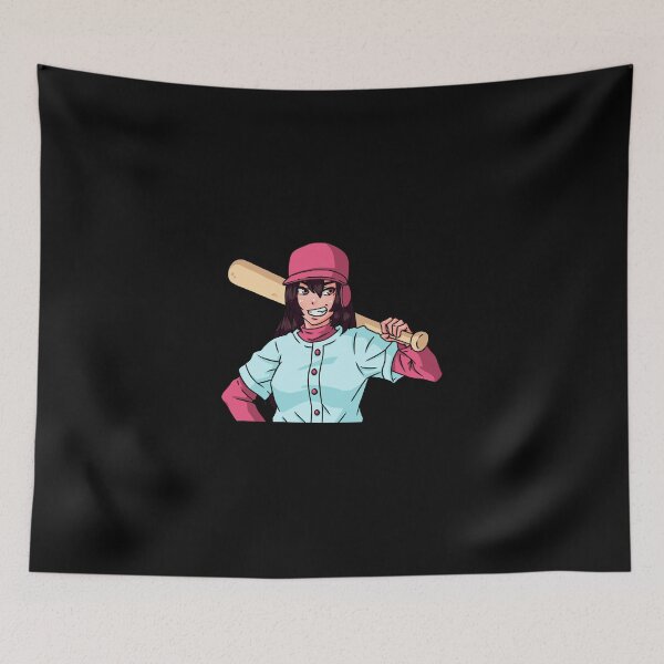 Item preview, Baseball Anime Girl Japanese Waifu Aesthetic Sticker designed and sold by gloria1os.