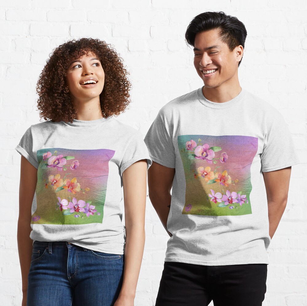 Orchid Watercolor Palette Painting Classic T-Shirt