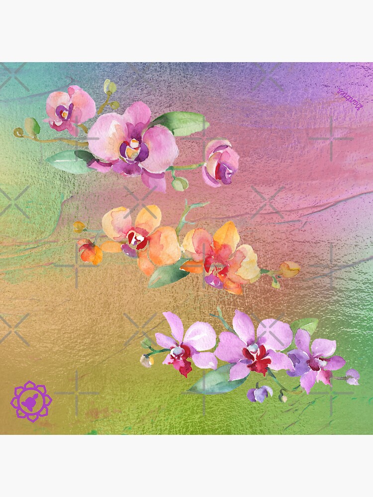 Orchid Watercolor Palette Painting by Matlgirl