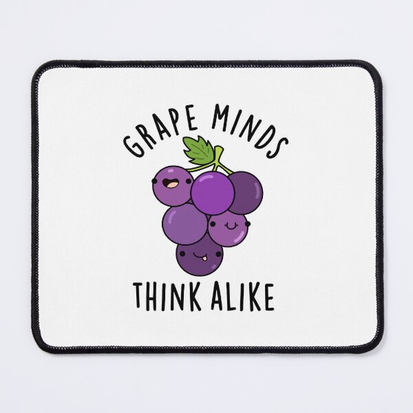 Item preview, Grape Minds Think Alike Funny Fruit Puns   designed and sold by punnybone.