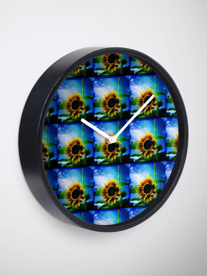 Alternate view of Sunflower Lover - Sunflower Art Photography Clock