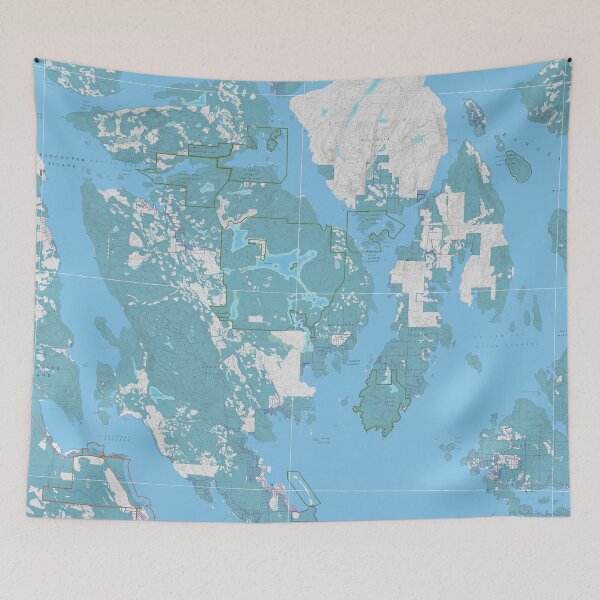 Item preview, Quadra Island Topo designed and sold by RoboDynamite.