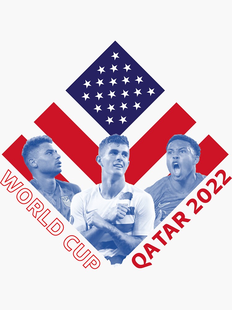 "USA soccer team for fifa wolrd cup qatar 2022 TShirt" Sticker for