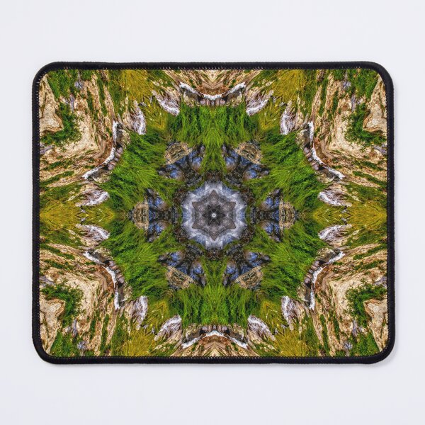 Item preview, Kaleidoscope Star Flower - Nature Mountain Green Mandala designed and sold by gphotobox.