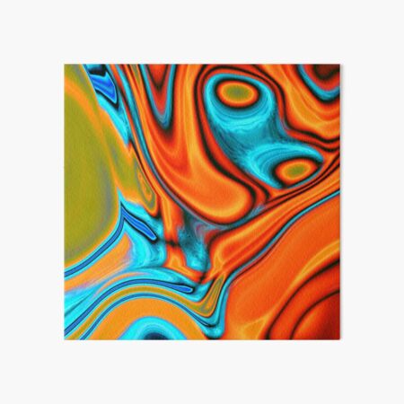 vivid modern Southwest hipster turquoise orange swirls Art Board Print