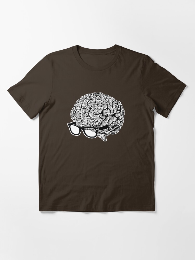 Alternate view of Brain with Glasses Essential T-Shirt
