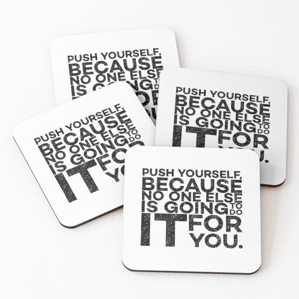 Item preview, Push YourSelf, Motivational Quote designed and sold by OutcastBrain.
