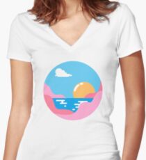 Our Sunset Women's Fitted V-Neck T-Shirt