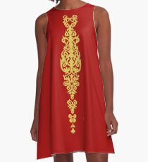 Queen Embroidery A-Line Dress