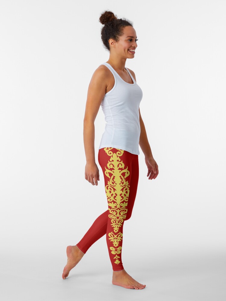 Alternate view of Queen Embroidery Leggings