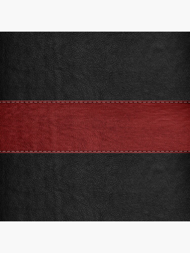 "Image of red & black vintage leather" Sticker by artonwear Redbubble