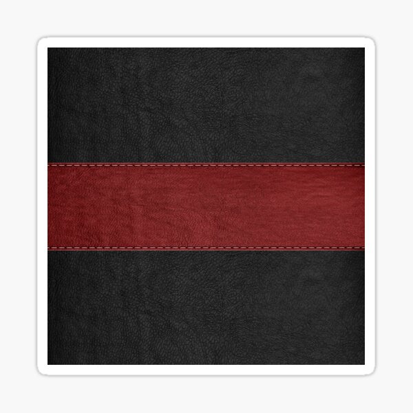 "Image of red & black vintage leather" Sticker by artonwear Redbubble