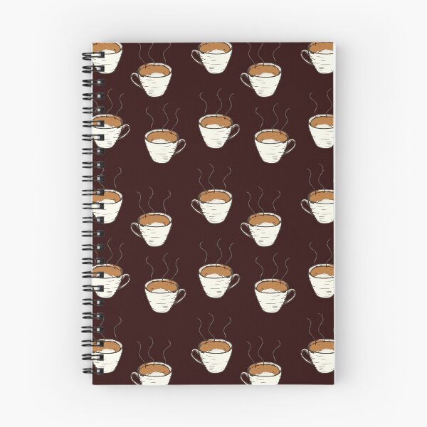 Item preview,  Coffee Cup seamless pattern dark brown background designed and sold by Clothingspot.