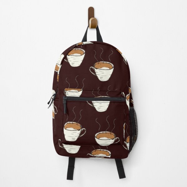 Item preview,  Coffee Cup seamless pattern dark brown background designed and sold by Clothingspot.
