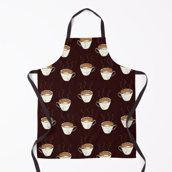 Item preview,  Coffee Cup seamless pattern dark brown background designed and sold by Clothingspot.