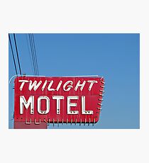 Twilight Motel Photographic Print