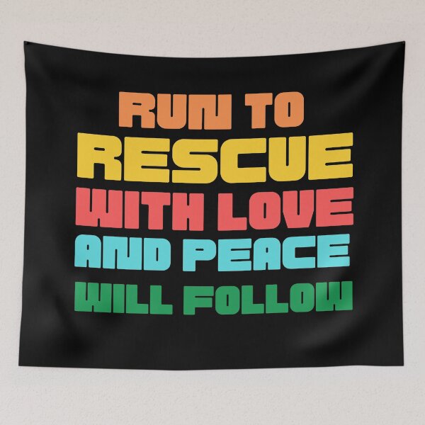 Item preview, Run to Rescue with love and Go Vegan designed and sold by Varerising.