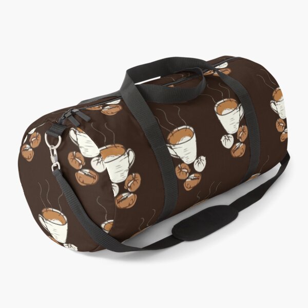 Item preview, Coffee bean and cup seamless pattern dark brown background designed and sold by Clothingspot.