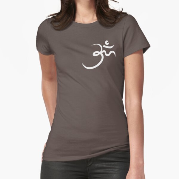 Stylized Om Yoga T-shirt Fitted T-Shirt